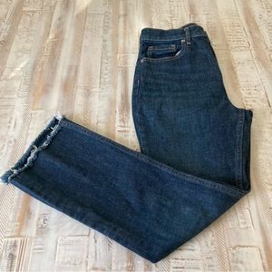 EVERLANE Straight Leg, Midrise, Cropped, Raw Hem Jeans, Size 27R